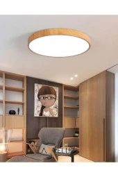 ARTELUZ Ahşap Görünümlü Metal Tavan Led Avize thumbnail 2