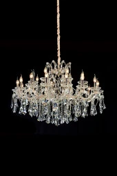 ARTELUZ Maria Theresa L16+8+1 Sarı Kristal Taşlı Avize, Camlı Avize, Kollu Avize, Kristal Avize - 1