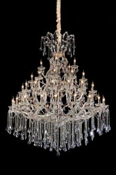 ARTELUZ Maria Theresa 50+5'li Gold Büyük Boy Kristal Taşlı Avize, Camlı Avize, Kollu Avize, Kristal Avize - 1