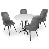 Indigo Werzalit Yuvarlak - Çırağan Masa Takımı (90 cm çap) - Füme - 1