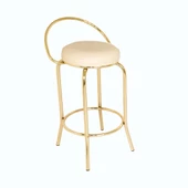 Bar Taburesi Arkalıklı Gold - Krem - 1