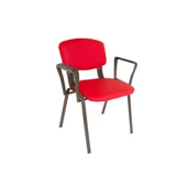 Form Kollu Ofis ve Toplantı Sandalyesi - Kırmızı - 1