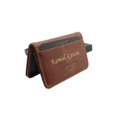 BAYDERİ İsme Kişiye Özel Hakiki Deri Unisex Kartlık - 2