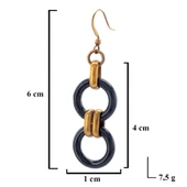 Çelik Halka Küpe Çift Renk Halkalı Tasarım Küpe UNK-572 thumbnail 3