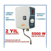 Aydın Derya Mutfak Tipi Şofben kablo uzunluk seçenekli tam takım set - 2