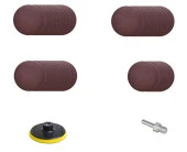 Nalburkent Cırt Zımpara Seti 115 mm + Matkap Aparatı - 37 Parça - 1