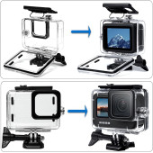 GoPro Hero 12/11/10/9 su geçirmez koruyucu kılıf su geçirmez şnorkel  selfie çubuğu kafa kayışı - 1