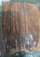 Ahşap Tarak 12'li Paket Dar Dişli Oval - 1