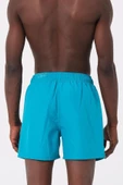 Turkuaz Su İtici Özellikli Düz Renk Basic Erkek Plaj Deniz Şort Mayo - DG300-Turkuaz thumbnail 5
