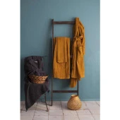 Apricitas Home Timeless Antrasit-Safran %100 Pamuk 6 Parça Aile Bornoz Seti - 1