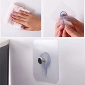 5 Li Yapışkanlı Mutfak Banyo Raf Tutucu Askı Pin Çerçeve Çok Amaçlı Askısı thumbnail 4