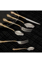 Margaret 36 Parça Kaşık Çatal Bıçak Takımı - Gold - 1