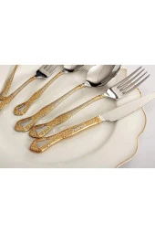 Margaret 36 Parça Kaşık Çatal Bıçak Takımı - Gold - 3