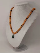 Apatit Taşlı Rudraksha Tohum Kolye Dolama Bileklik 8mm (49720) thumbnail 3