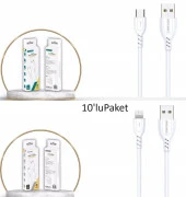 Concord Type-c Ve Lıghtning Powerbank Kablosu 10'lu Avantaj Paket - 1