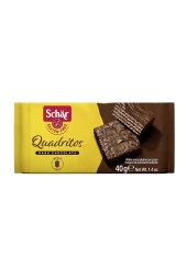 Quadritos Glutensiz Çikolata Kaplamalı Gofret 40 gr (10 ADET) - 1