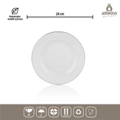 Amboss Hare 12 Kişilik 53 Parça Porselen Yemek Takımı - Gümüş - 4