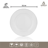 Amboss Hare 12 Kişilik 53 Parça Porselen Yemek Takımı - Gümüş - 2