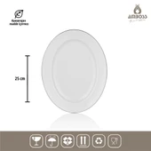 Amboss Hare 12 Kişilik 53 Parça Porselen Yemek Takımı - Gümüş - 7