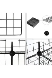 9 Bölmeli Tel Küp Çok Amaçlı Organizer Raf Siyah 33cm Mutfak, Oyuncak, Kiler, Depolama Rafı - 9