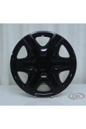 Jant Kapağı Kırılmaz 14" 5 Kol Yaprak Parlak Siyah Model Universal (Çıkartma Hediyeli) (Adet Olarak) thumbnail 1