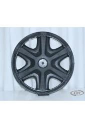 Jant Kapağı Kırılmaz 14" 5 Kol Yaprak Parlak Siyah Model Universal (Çıkartma Hediyeli) (Adet Olarak) thumbnail 2