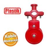 Kablo Makarası Plastik Kırmızı Kablo Taşıyıcı Kablo Dolaşma Önleyici Seyyar Taşıma 360 Derece Döner - 1