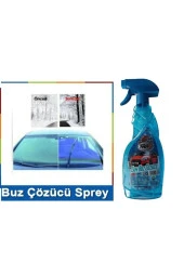 Trax Araç Cam Buz Çözücü Buz Engelleyici Buğu Önleyici 500 Ml Sprey Kışlık Cam Bakım Seti - 2