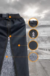 Motosiklet Scooter Kışlık Su Ve Soğuk Geçirmez Dizlik Ve Bacak Koruyucu - 5