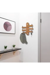 Dekoratif Doğal Ahşap Elbise Askısı Duvar Askısı Askılık Askı Duvara Monte Portmanto Elbise Askısı - 6