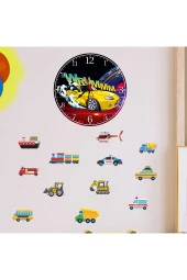 Çocuk Odası Duvar Saati Araba Taşıt Model Duvar Saati Ve Taşıt Temalı Duvar Süsleri - 2
