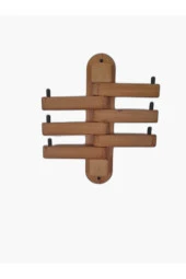 Duvara Monte Ahşap Elbise Askısı Portmanto Askılık Dekoratif Askı Askılık Natural Elbise Askısı - 4