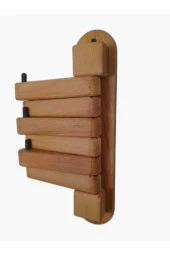 Duvara Monte Ahşap Elbise Askısı Portmanto Askılık Dekoratif Askı Askılık Natural Elbise Askısı - 5