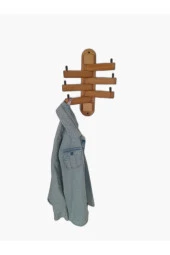 Dekoratif Doğal Ahşap Elbise Askısı Duvar Askısı Askılık Askı Duvara Monte Portmanto Elbise Askısı - 1