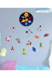 Çocuk Odası Temalı Duvar Saati Ve Temalı Duvar Süsleri - 1