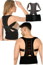 Dik Duruş Korsesi Erkek Kadın Kamburluk Önleyici Korse Dik Durmak Için Spor Korse Kifoz Korsesi - 3