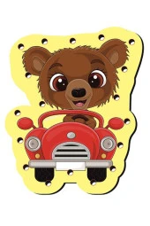 Montessori Ip Geçirme Ahşap Oyuncak Eğitici Oyuncak Delikli Renkli El Kas Zeka Geliştirici Oyuncak - 4