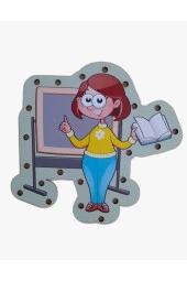 Ahşap Oyuncak Montessori Ip Geçirme Eğitici Oyuncak Delikli Renkli El Kas Zeka Geliştirici Oyuncak - 5