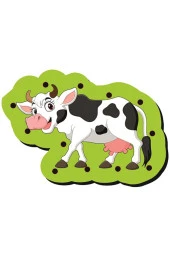 Ahşap Oyuncak Montessori Ip Geçirme Eğitici Oyuncak Delikli Renkli El Kas Zeka Geliştirici Oyuncak - 3