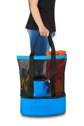 Buzluklu Termos Özellikli Omuz Askılı Plaj Çantası Piknik Kamp Çantası - 1