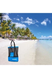 Buzluklu Termos Özellikli Omuz Askılı Plaj Çantası Piknik Kamp Çantası - 5