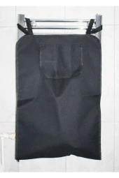 Kapı Arkası Askılı Kirli Çamaşır Sepeti Fermuarlı Çamaşır Torbası - 3