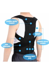 Dik Duruş Korsesi Omuz Sırt Destek Omurga Düzeltici Çift Balenli Kamburluk Önleyici Sırt Korsesi - 2