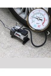 Araç Lastik Hava Kompresörü Metal Oto Hava Pompası Taşınabilir Pratik Lastik Şişirme Pompası 12 Volt - 5