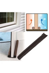 Kapı Altı Rüzgar Soğuk Önleyici Sünger Çift Taraflı Kapı Altı Rüzgarlık Rüzgar Önleyici-siyah - 1