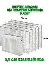 5 Adet Kalorifer Peteği Arkası Isı Yalıtım Ve Izolasyon Levhası Radyatör Arkalığı - 1