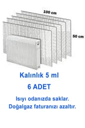 6 Adet Petek Arkası Izolasyon Kalorifer Radyatör Arkası Isı Yalıtım Levhası Radyatör Arkalığı - 1