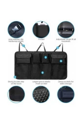 Tüm Araçlara Uyumlu 8 Cepli Araç Bagaj Düzenleme Çantası - 3