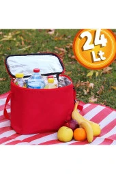 Soğuk Tutucu Yalıtımlı Termos Çanta 24 Lt Kamp Piknik Plaj Için Serin Tutucu Oto Araç Termos Çanta - 5