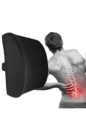 Ortopedik Visko Koltuk Minderi Sırt Destek Yastığı Araç Sandalye Bel Sırt Desteği Yastığı Minderi - 3